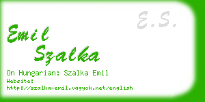 emil szalka business card